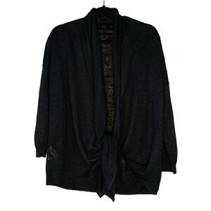 Ann Taylor black linen lightweight shrug cardigan‎ sweater. Size M
